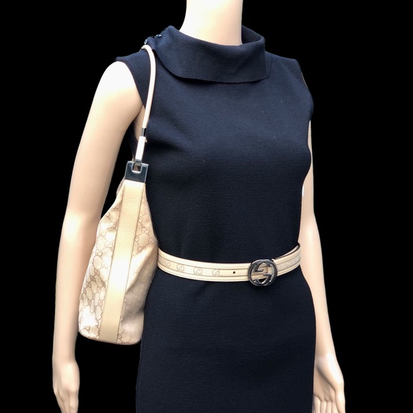 Gucci beige logo monogram belt - Picture 13 of 16